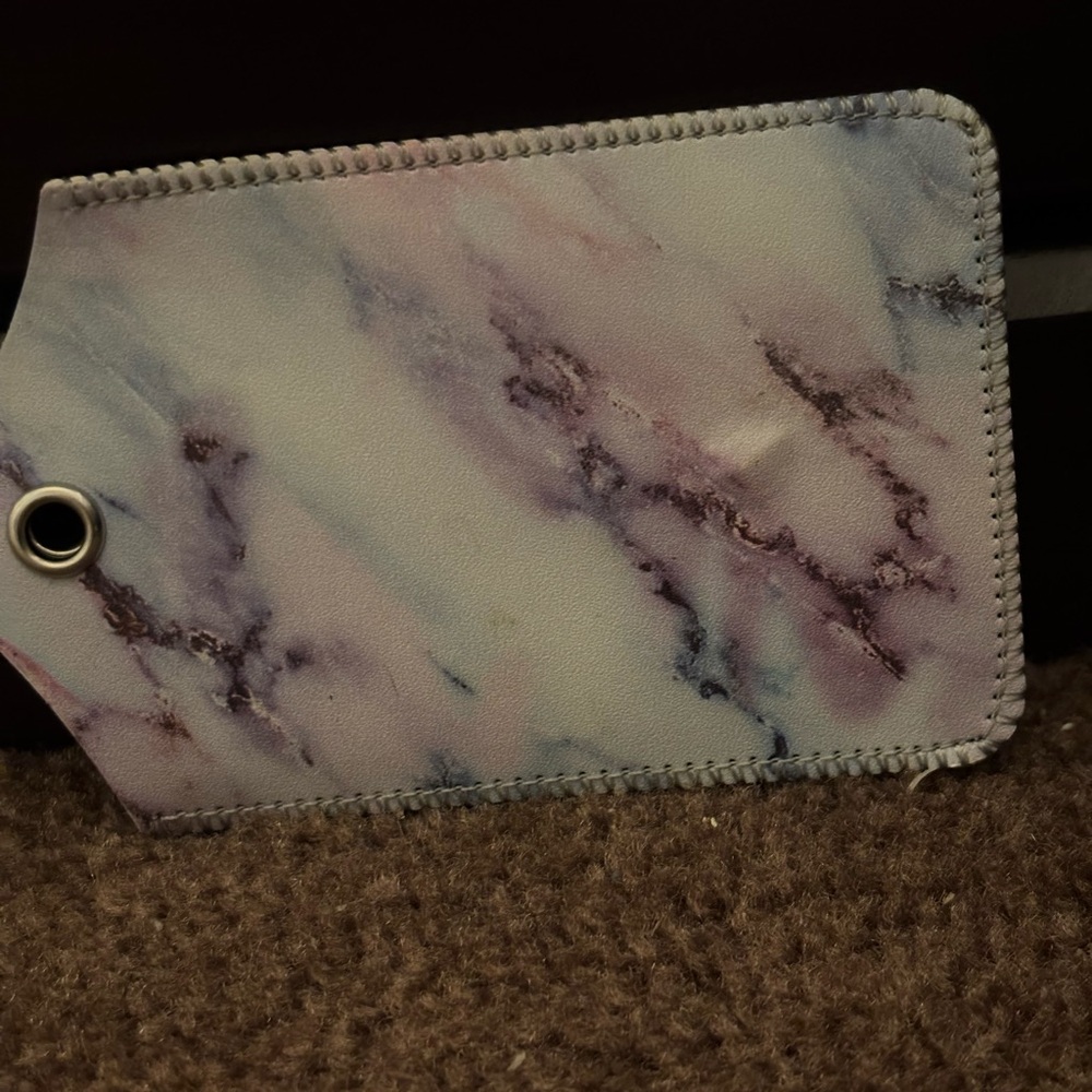 Pastel Marble Design Luggage Tag NWOT